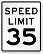 35 Speed Limit Sign