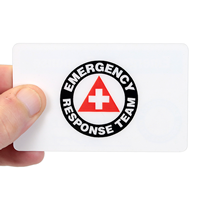 Self Laminating ,Emergency Response,Safety Wallet Card Two -Sided