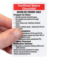 Confined Space Trained Safety Wallet Cards