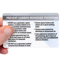 How To Prevent Carbon Monoxide Poisoning with Symptoms wallet Cards