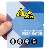 Choose The Right Respirator with Graphic safety wallet Card