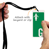 Girl Restroom Hall Passes ID with Symbol