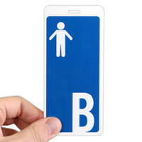 Boy Restroom Hall Passes ID with Symbol