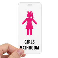 Girls Bathroom, Restroom Hall Pass ID