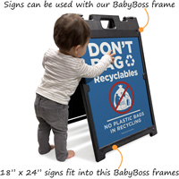 Coroplast sign panel used with BabyBoss sign frame