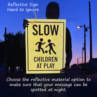 Reflective coroplast sign