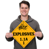 Class 1.1A Explosives Placards Placards