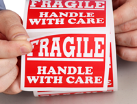 Fragile Handle Care Red Labels