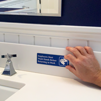 Employees Must Wash Hands Before Returning to Work Sign