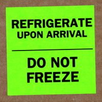 Refrigerate Do Not Freeze Labels