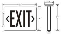 Universal LED Exit Signs, Double Faced Standard