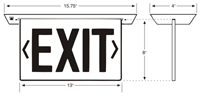 Recessed Edge-Lit Exit Signs for Non-Accessible Ceilings