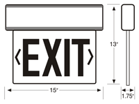 New York-Approved Edge-Lit Exit Signs, LED Lighting