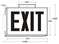Steel LED Exit Signs