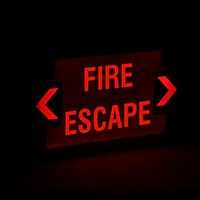 LED Exit Sign with Battery Backup,Fire Escape