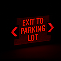 Exit to Parking Lot,LED Exit Sign	