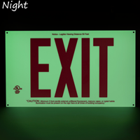 Red Acrylic Unframed Exit Sign