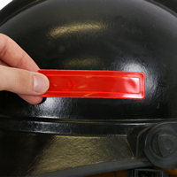 Red reflective stickers for fire helmets