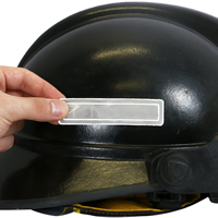 Use at least a pair of reflective stickers – one for each side of the hard hat or helmet