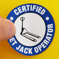 Certified Pallet Jack Operator Decal