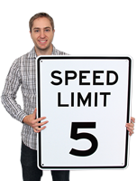 Speed Limit 5 Mph Safety Sign
