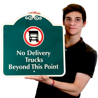 no delivery trucks designer sign k 0340 1 