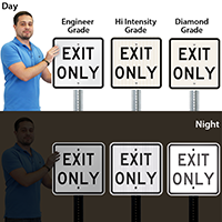 Exit Only Traffic Sign