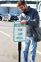 RESERVED FOR CAR POOL Reserved Parking Sign