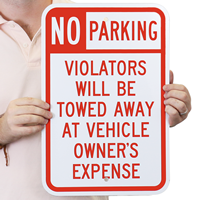 Towed Parking Sign