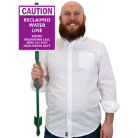 Custom Reclaimed Water Line Sign