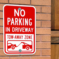 No Parking - In Driveway, Tow Away Zone (with Graphic)