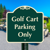 Golf Cart Parking Signs