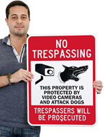 This Property Is Protected By Video Cameras , Security Sign