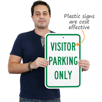 Visitor Plastic Parking Only