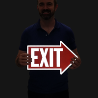 Exit Signs (with Right Arrow Symbol)