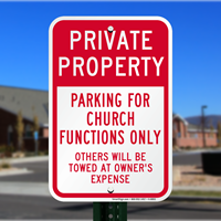 Church Private Property Sign