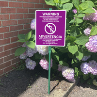 Reclaimed water irrigation bilingual sign
