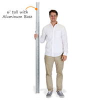 6' Tall Galvanized Steel Post