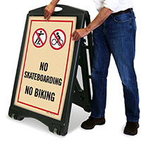 No Skateboarding A-Frame Portable Sidewalk Sign
