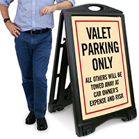 Valet Parking A-Frame Portable Sidewalk Sign