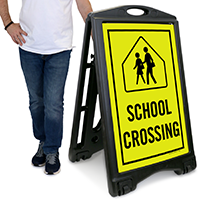 School Crossing A-Frame Portable Sidewalk Sign
