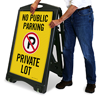 No Public Parking - Private Lot with Graphic