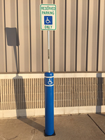 ADA Handicap FlexBollard with Signpost