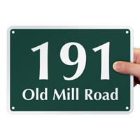 Custom House Number and Street Name Sign