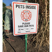 Pet rescue sign