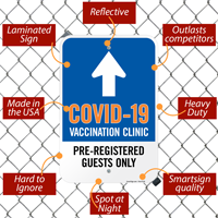 Authorized Guests Only Vaccine Center Sign