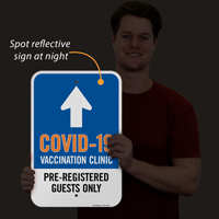 Vaccine Center Limited Access Sign