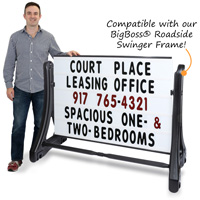 Compatible with our BigBoss® Roadside Swinger Frame!