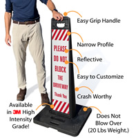 Do Not Block Driveway Portable Sign Kit