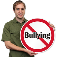 No Bullying, Security Signs in Circle
